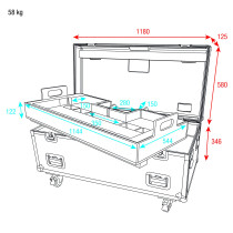 Flight case per 2x barre Furion FX402