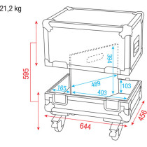 Case for 2x M12 monitor Flight Case