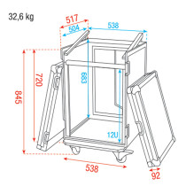 Combi Case 12U + 10U top