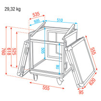 Combi Case 8U + 10U top