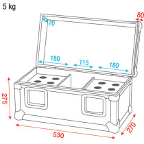 Pro Case for 12 Mics Con scomparto per accessori e schiuma preformata