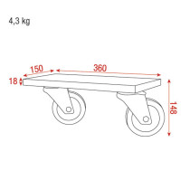 Wheel Set for Stack Cases Per i casi di impilamento