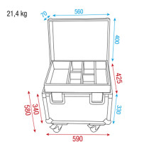 Rigging Case with Insert Baule installazione con inserto