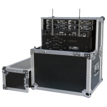 Wireless Microphone Case 2 Striscia 6 U, 19 pollici, con due cassetti