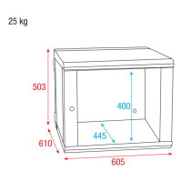 RCA-WMF-9 9 U Armadio di rete con porta in vetro