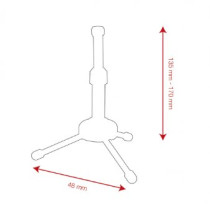 Desk Microphone Stand - Mini 135-170 mm - 3/8 filetto