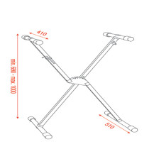 Keyboard Stand telaio singolo - Carico massimo 25 kg