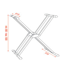 Keyboard Stand telaio doppio - Carico massimo 35 kg