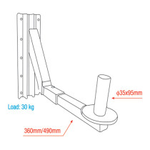 Adjustable Speaker Bracket 35 mm 35 mm - Carico massimo 30 kg