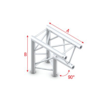 Deco-22 Triangle truss - apex down ACM25 - 90° corner