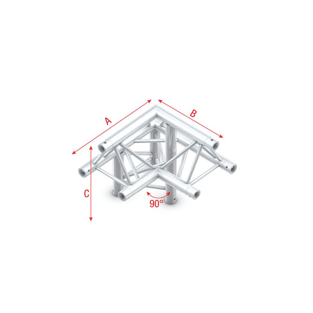 Deco-22 Triangle truss - down left - apex up ALM32 - 90° corner