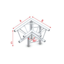Deco-22 Triangle truss - down right - apex down ALM33 - 90° corner