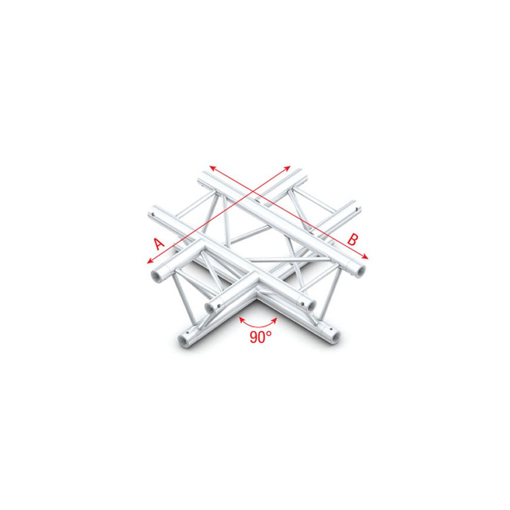 Deco-22 Triangle truss - 4-way horizontal ACM41 - 90° corner