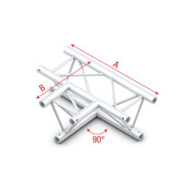 Deco-22 Triangle truss - 3-way horizontal ATM36 - 90° corner