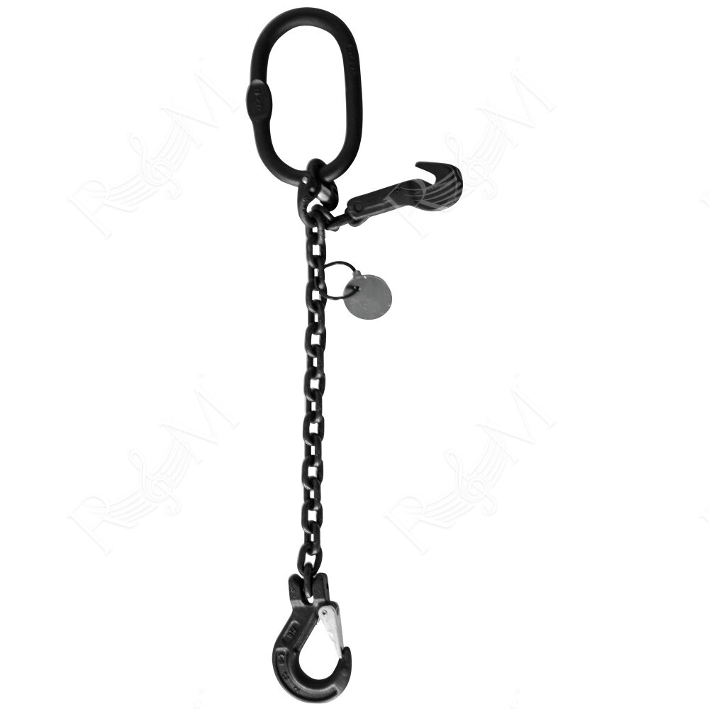 Gancio a catena con morsetto di accorciamento bloccato