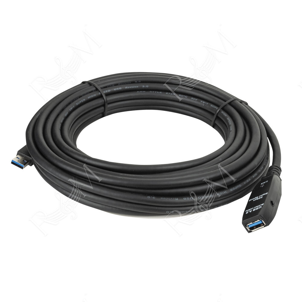 USB 3.0 Active Extension Cable black, male - female 15 m - nero - maschio - femmina