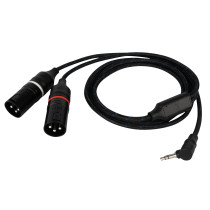 FL117 - Mini-Jack Stereo Maschio 90° a 2 XLR/M 3P  Galvanicamente Isolati