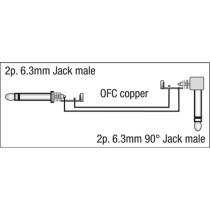 FL14 - 6 coloured unbal. patch straight to 90° 30 cm