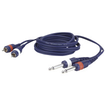 FL23 - 2 RCA male L/R to 2 mono Jack L/R 1,5 m