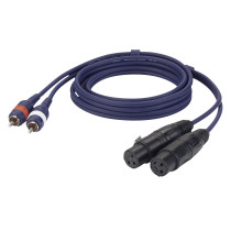 FL25 - 2 RCA male L/R to 2 XLR/F 3P 1,5 m