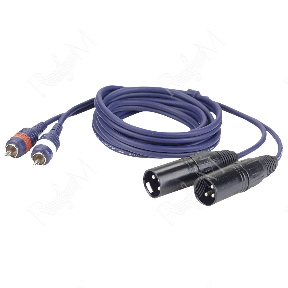 FL26 - 2 RCA male L/R to 2 XLR/M 3P