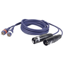 FL26 - 2 RCA male L/R to 2 XLR/M 3P 3 m