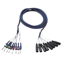 FL62 - 8 XLR/M 3P to 8 Jack mono 3 m
