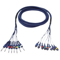 FL64 - 8 Jack mono to 8 RCA/M 3 m
