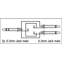 FL69 - 8 Jack mono to 4 Jack stereo 6 m