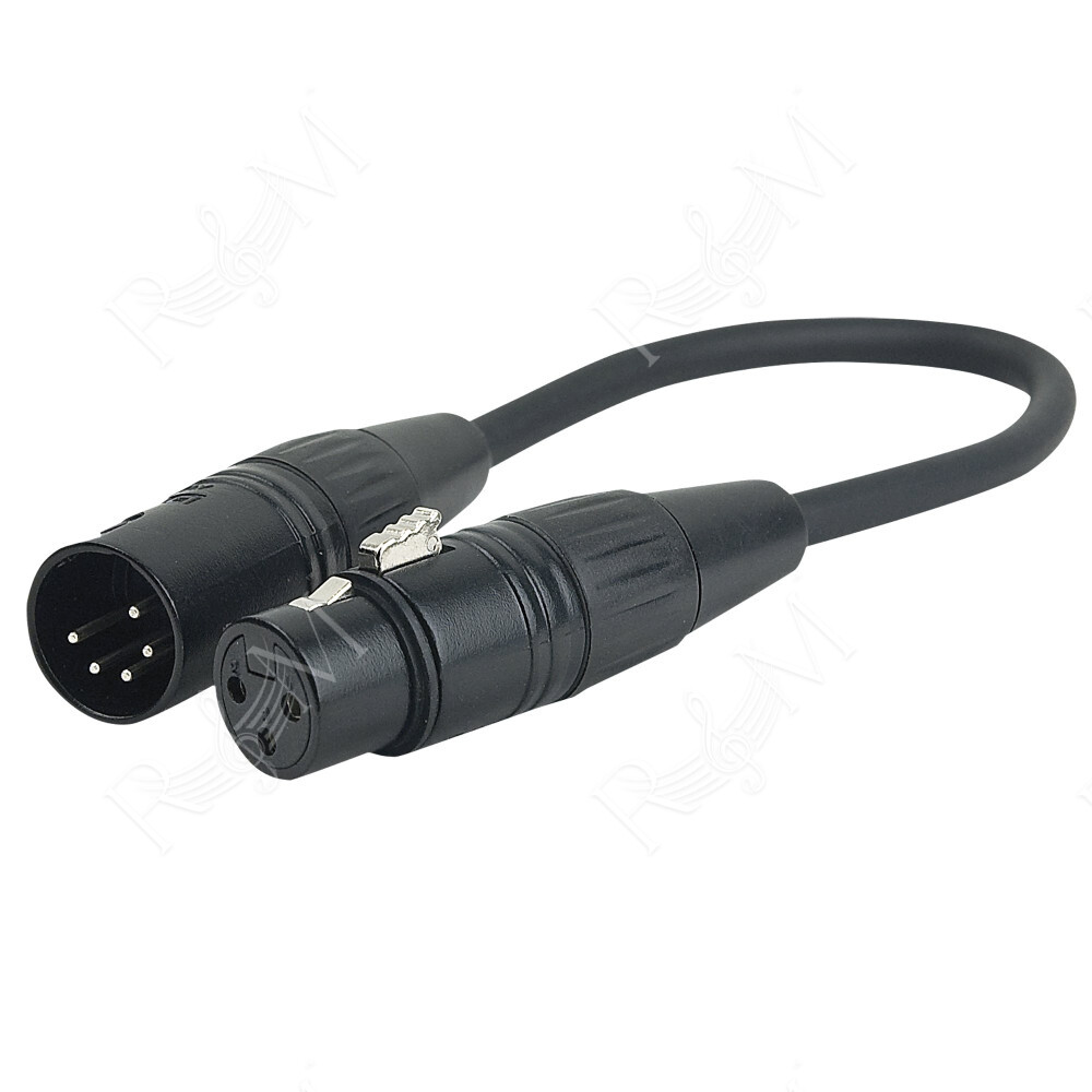 FLA36 - XLR 5P male to XLR 3P female 25 cm