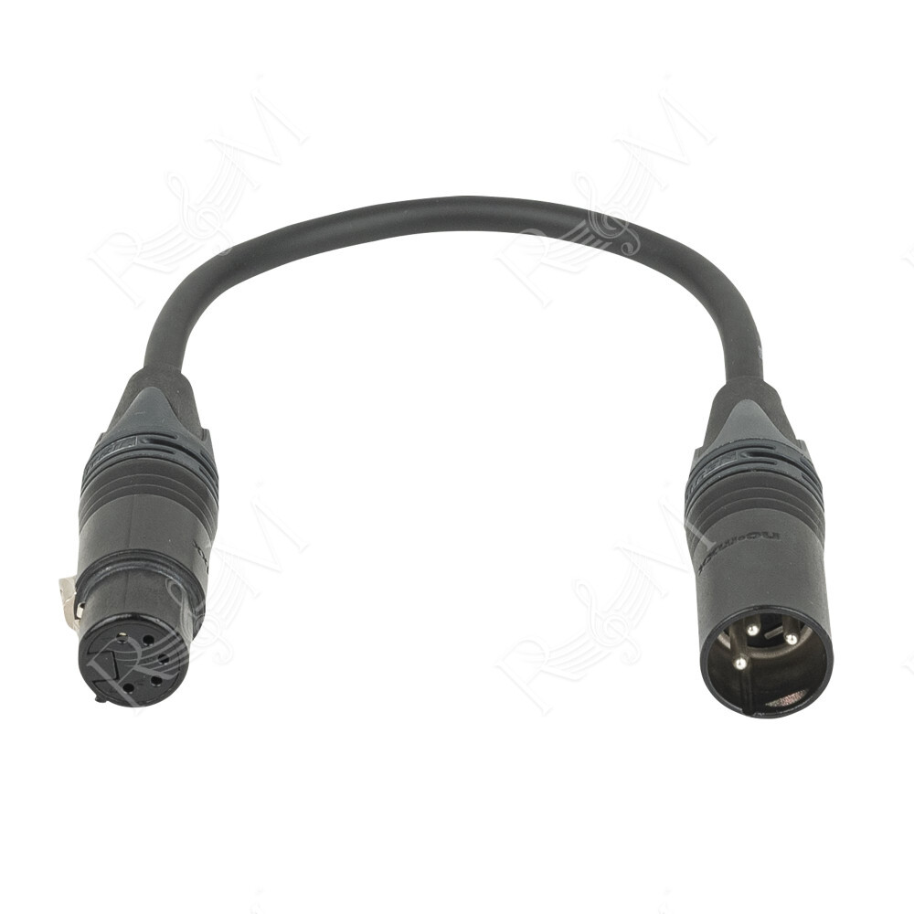 Adattatore DMX Neutrik 3-pin maschio a 5-pin femmina