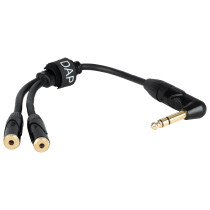 FLA5 - da jack stereo maschio ad angolo retto a 2 mini-jack stereo femmina