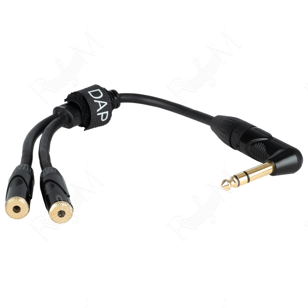 FLA5 - da jack stereo maschio ad angolo retto a 2 mini-jack stereo femmina