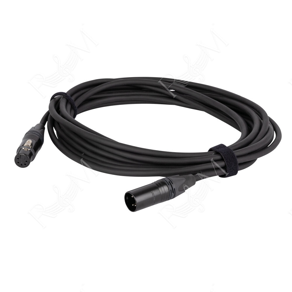 FLN08 - DMX e AES/EBU da XLR/M 5P a XLR/F 5P Neutrik Serie NC5-BAG