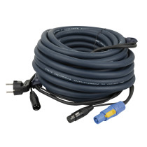 FP06 - Schuko/XLR M - powerCON/XLR F - DMX / Power 15 m - blu
