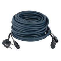 FP08 - Schuko/XLR F - IEC/XLR M - Audio / Power 20 m - blu
