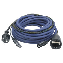 FP09 - Schuko/XLR F - Schuko/XLR M - Audio / Power 10 m - blu