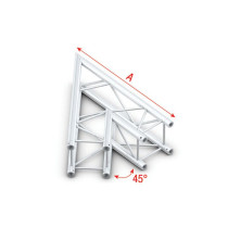 Pro-30 Square F Truss - Corner QCVF19 - angolo da 45° - impiego gravoso - argento - F
