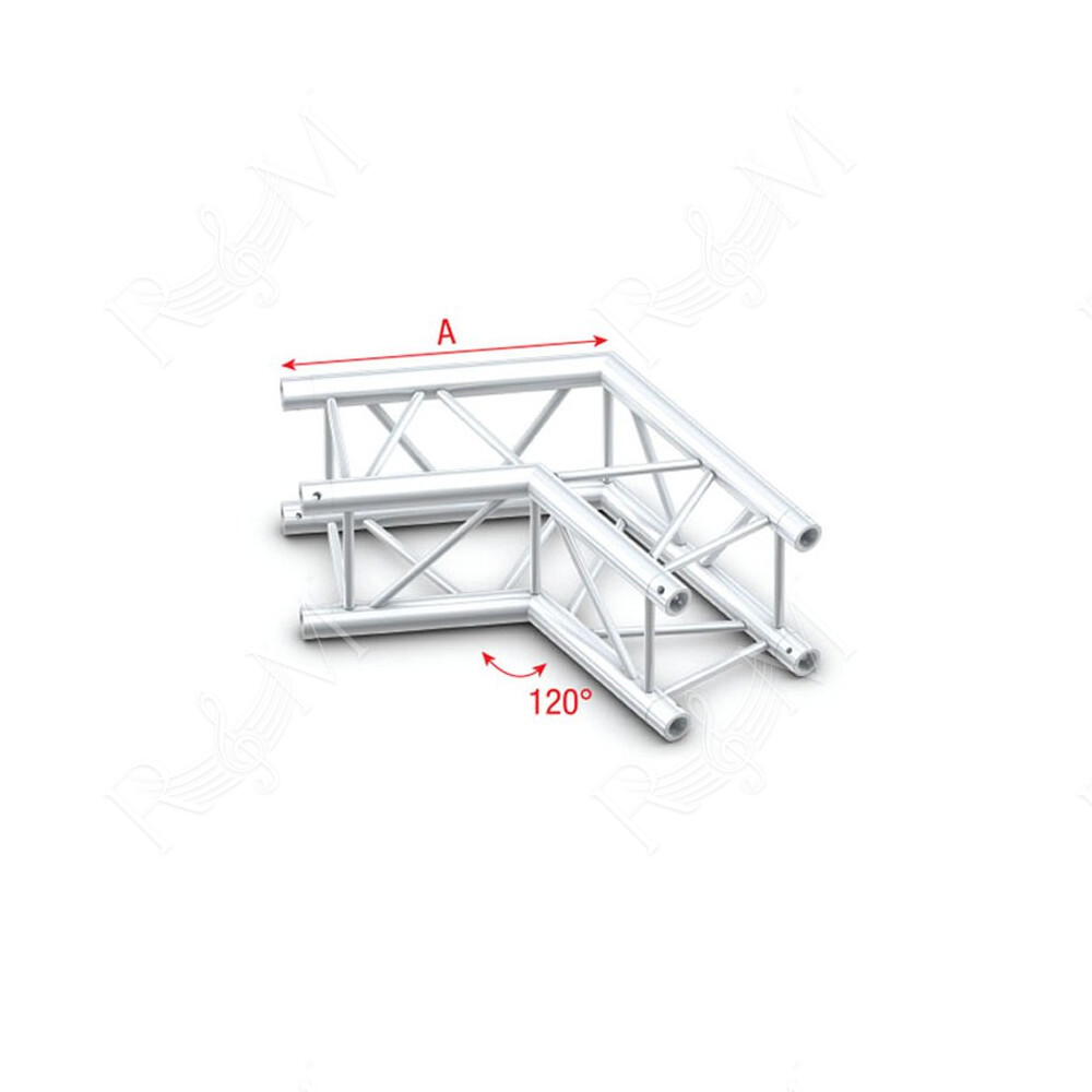 Pro-30 Square F Truss - Corner QCF22 - angolo da 120° - argento - F