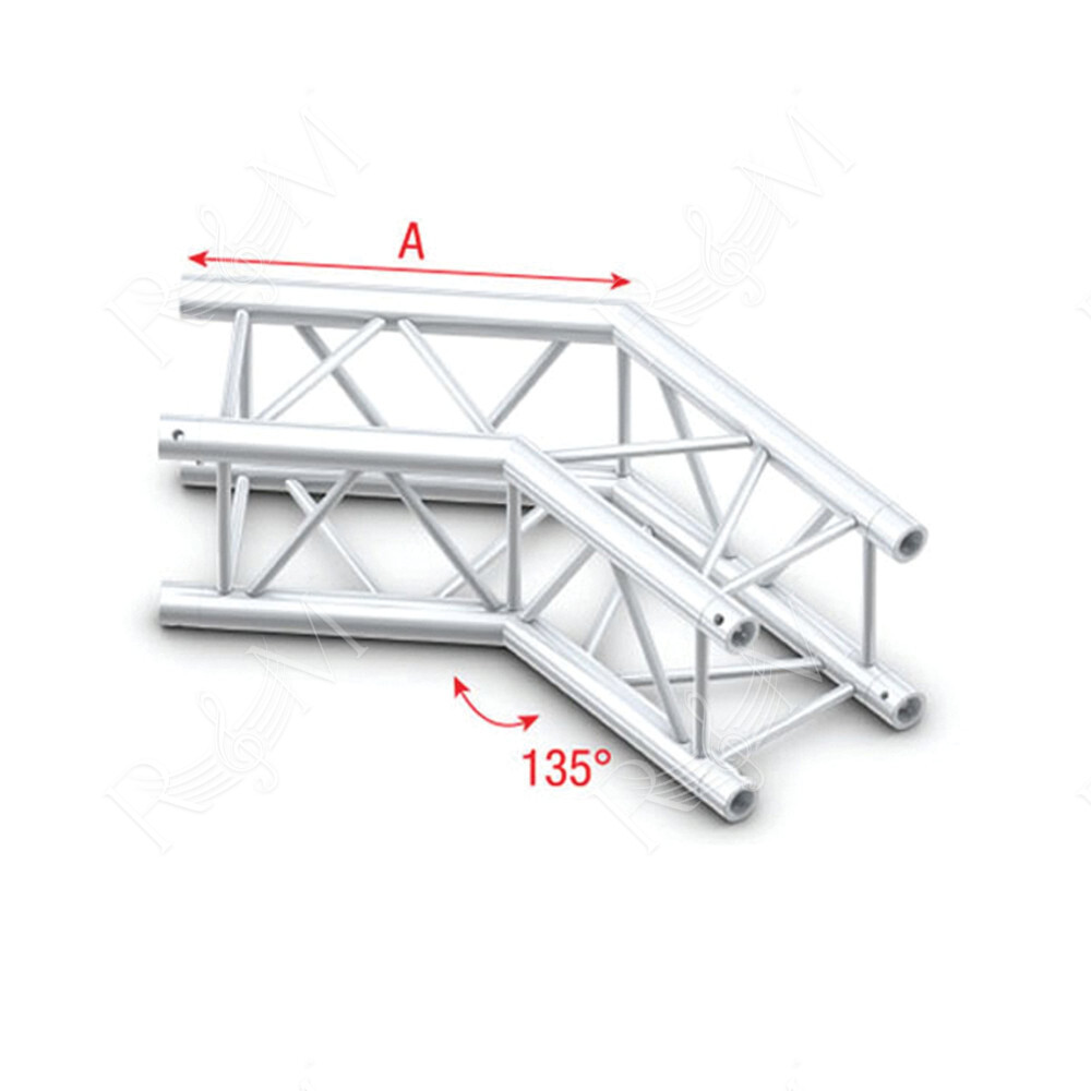 Pro-30 Square F Truss - Corner QCVF23 - angolo da 135° - impiego gravoso - argento - F