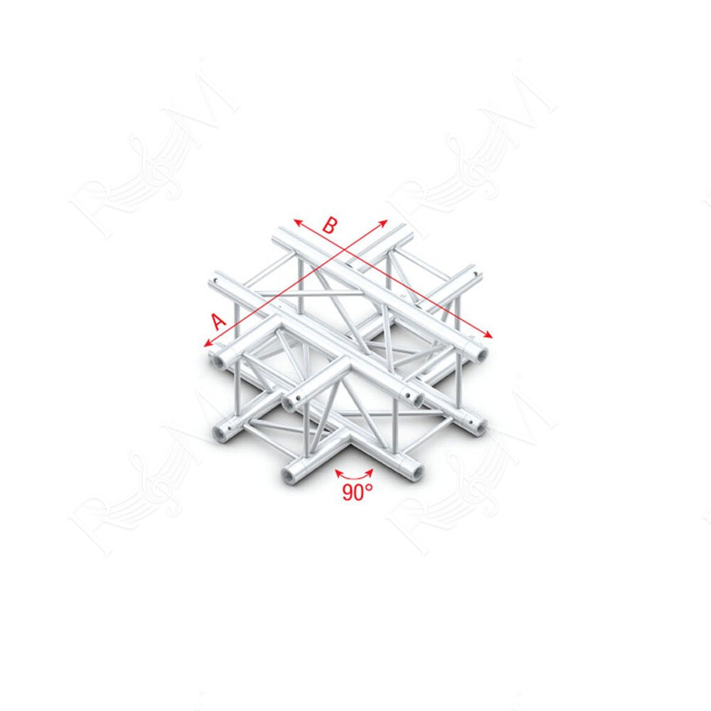 Pro-30 Square F Truss - 4-way -71cm QCF41 - angolo da 90° - argento - F