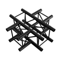 Pro-30 Square F Truss - 4-way QCF41 - 90° corner - black