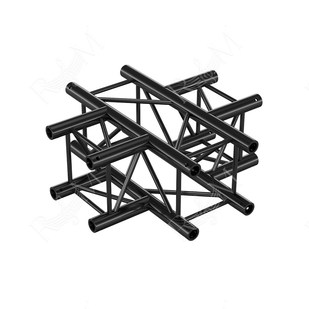 Pro-30 Square F Truss - Cross 4-way QCV41 - 90° corner - heavy duty - black - F
