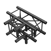 Pro-30 Square F Truss - T-Cross + Down 4-way QLF40 - 90° corner - black