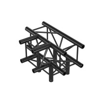 Pro-30 Square F Truss - T-cross + Down 4-way QLV40 - 90° corner - heavy duty - black - F