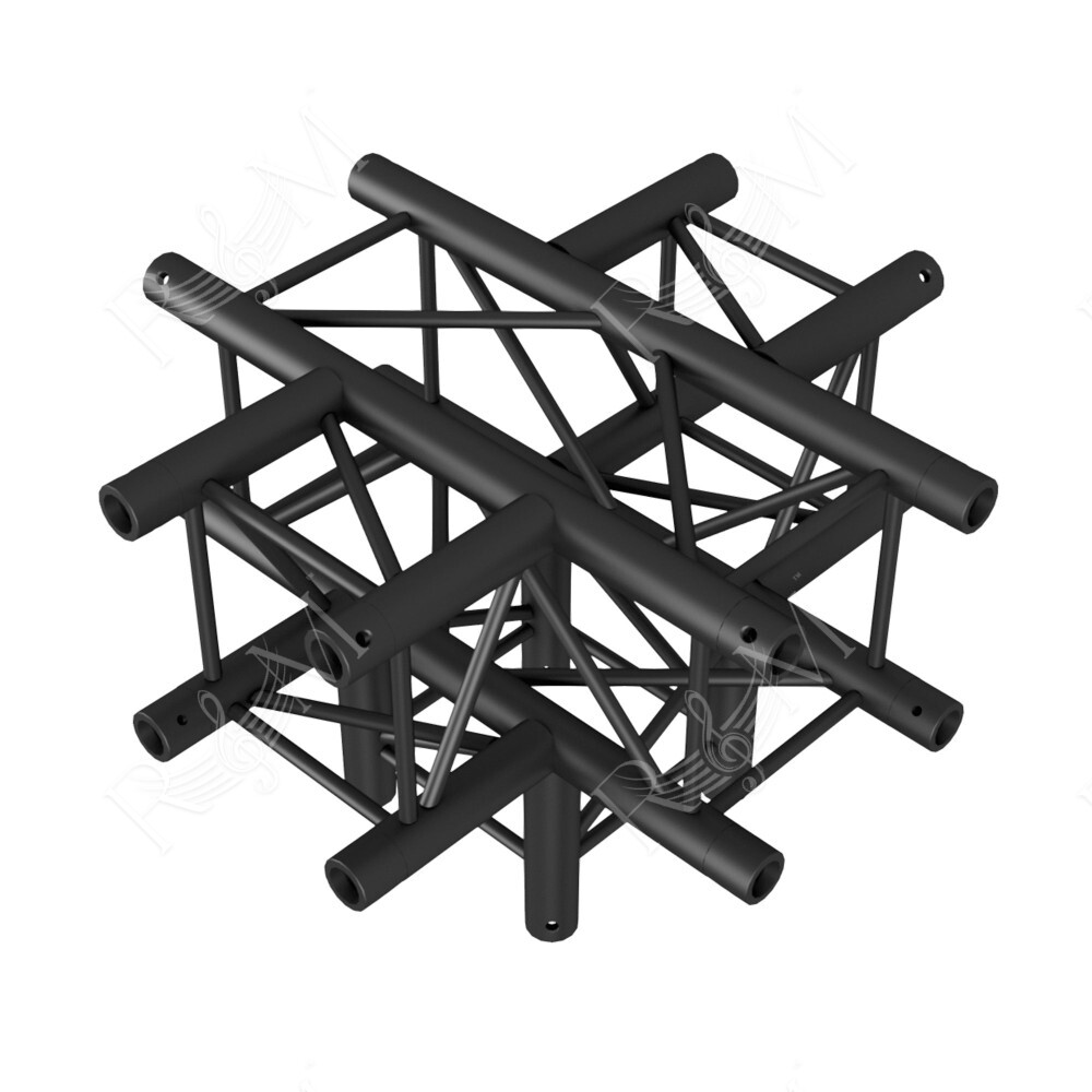 Pro-30 Square F Truss - Cross + Down 5-way QCF51 - 90° corner - black