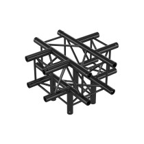 Pro-30 Square F Truss - Cross + Down 5-way QCV51 - 90° corner - heavy duty - black - F