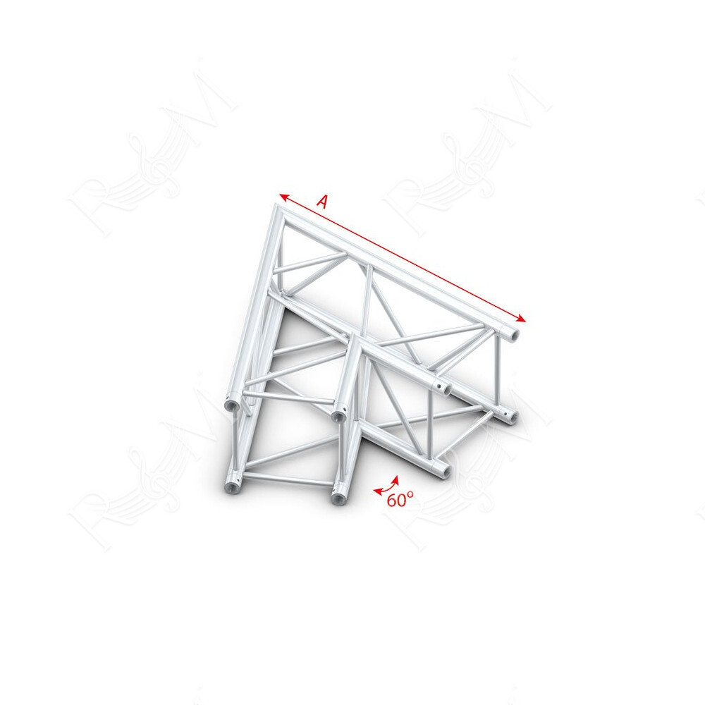 Pro-40 Square F Truss - Corner - Heavy Duty QCLF20 - angolo da 60° - F