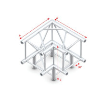 Pro-40 Square F Truss - Corner 3-way 90° QLLF30 - angolo da 90° - impiego gravoso - F