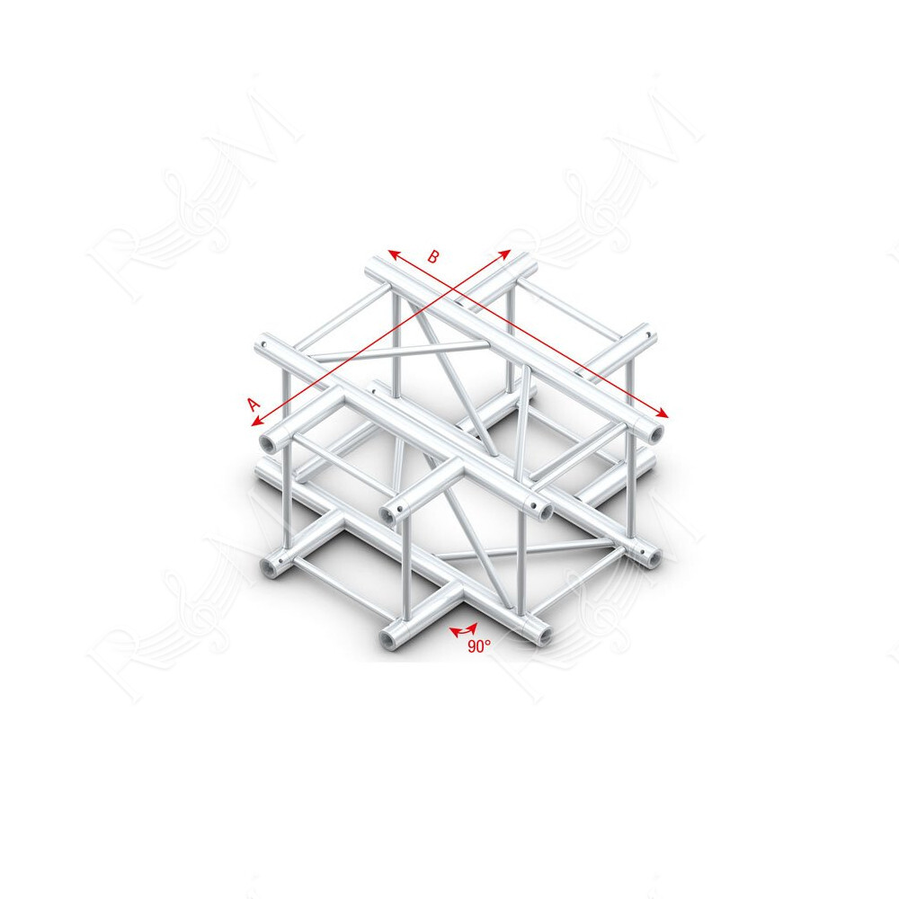 Pro-40 Square F Truss - Cross 4-way QCLF41 - angolo da 90° - impiego gravoso - F